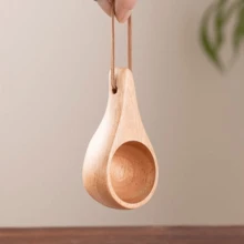 1 chiếc cốc gỗ, cốc sữa bằng gỗ cao su, cốc cà phê kiểu Phần Lan có tay cầm, cốc chịu nhiệt dùng ngoài trời khi cắm trại. - Màu be - Xem 8