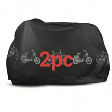 2pcs Waterproof PEVA 3D Bicycle Cover - UV Protection & Breathable Design, Universal Fit For Motorcycle/Electric Scooter - Outdoor Parking, Rain Protection, Long-Term Sun Shading - Motorcycle Rain Cover - Electric Scooter Accessory - All-Weather Vehicle Protection Cover - Commuting Essential - Bicycle Shelter For All Seasons - Multicolor - View 13