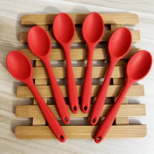[2/4/6pcs] Premium Silicone Basting Brush, 8-Inch Heat Resistant Kitchen Tool, Non-Stick Cooking Spoon For Grilling Baking, Dishwasher (Red) - Red - View 1