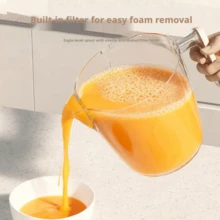 Batidor de huevos de gran capacidad y multifuncional con prensa manual tipo taza, nuevo espumador de leche para hornear - verde menta - Ver 10