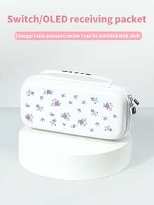 1pc Purple Floral Pattern Protective Case/Cover, Compatible With Switch2 (2025), Switch NS, Switch OLED, Switch Lite, Accessories For Switch 2nd Gen/Switch, Full Set Including Storage Bag, Game Card Case, Best Gift For Switch Players - View 14