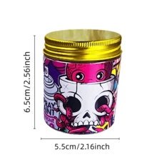 1 pote adesivo desodorizante, frasco para armazenamento de tabaco, pote plástico hermético com adesivo holográfico de desenho animado, armazenamento de ervas, mantém os itens frescos por dias, pote hermético à prova de umidade, recipiente multifuncional para armazenamento hermético e à prova de odores. - Estilo 1 - Ver 10