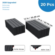 Striped Interlocking Plastic Floor Tiles - Tool-Free And Easy To Install; Waterproof And Weather-Resistant; Ideal For Outdoor Spaces. - Gray - View 7