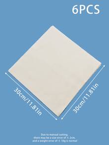6pcs Beige High-Density Embroidery Blank Cloth, 11.81 Inch Square Pre-Cut Fabric, No Cutting Needed, Suitable For Home Daily DIY Embroidery, Cross Stitch Practice, Punch Embroidery, Home Decor, Handmade Doll, Coaster & Placemat DIY - 30*30cm - View 7