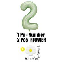 MECRLA 1pc 32"/40" Star Space Olive Green Number Balloons (Latex Balloons Need To Be Purchased Separately) Back To School Valentine Day - Olive Green - View 21