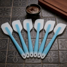 Silicone Spatula 2/4 Packs - Heat Resistant 450°F Flexible Turner - Non-Stick Kitchen Utensil, Seamless Dishwasher (Mint) - Mint Blue - View 3