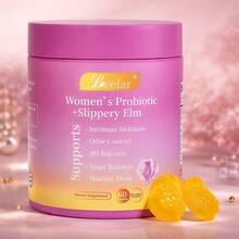 Women's Probiotic Gummies With Slippery Elm – Feminine Health & Vaginal Flora Support, Pineapple Flavor Probiotic Supplement, 60 Gummies - 130g - View 1