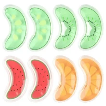 2个装可重复使用凝胶冰袋眼罩 - 柔软贴合的冷热敷垫 - 冷热两用理疗包，适用于面部、颈部、身体 - 居家必备护理用品 - 彩色 - 查看 6