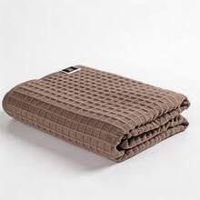 1 chiếc khăn tắm siêu mềm, chất liệu dệt dạng lưới, màu kaki. - Màu Khaki - Xem 13