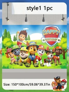 Paw Patrol 1 tấm phông nền sinh nhật hình chó, đồ trang trí tiệc lễ hội, đạo cụ dàn dựng bối cảnh, biểu ngữ sinh nhật hình chó hoạt hình, trang trí tiệc hoàn hảo, quà tặng bất ngờ, đồ trang trí tiệc lễ hội dành cho người hâm mộ, quà tặng lễ hội tốt nhất cho bạn bè, trang trí không khí tiệc tùng, trang trí tiệc hoàn hảo. - Nhiều màu - Xem 15