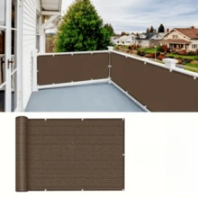 1pc UV-Resistant Coffee-Colored HDPE Sun Shade Canvas, Railing Safety Fence, Garden Fence, Gazebo Sun Shade, Privacy Screen, Outdoor Sun Shade Net, Windproof, Bird-Proof, Insect-Proof, Snow-Proof, Dust-Proof, Suitable For Summer Camping, Outdoor Swimming Pool And Temporary Garage - Multicolor - View 8