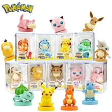 pokemon 6件正版Seal系列動物毛絨玩具，伊布、呆呆獸、Karara 動漫角色桌面裝飾模型娃娃收藏品，原裝盒裝 - 彩色 - 查看 1