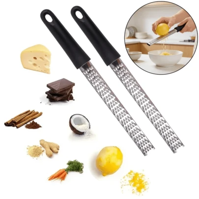 مبشرة ليمون متعددة الوظائف من الفولاذ المقاوم للصدأ، أدوات خبز احترافية، مناسبة لبشر وسحق الجبن والشوكولاتة والليمون والخضروات، أدوات مطبخ صغيرة، مبشرة ليمون للخضروات والفواكه، قطاعة جبن إكسسوارات المطبخ
