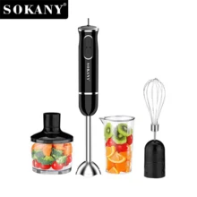 SOKANY 4-In-1 Electric Mixer, 400W High Power, 2-Speed Control, Detachable Base. Includes Main Unit, Mixing Rod, Blender, Meat Grinder Bowl And Grinding Cup. Suitable For Beating Eggs, Mixing Meat And Making Baby Food. - EU C Type Plug(220-240V) - View 8