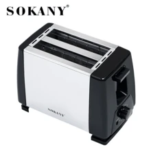 SOKANY 016S Household Toaster, Fully Automatic 2-Slice, High Power, 6-Level Heat Settings, Adjustable Temperature, Fast Toasting, Stainless Steel Material, Perfect For Home Use - Black - View 7