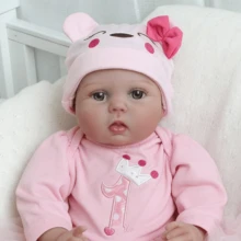 50cm Newborn Girl Doll, Realistic Handmade Art Doll Vinyl Weighted Fabric Body, High-End Painted Gift Set, Suitable For Children Aged 3 And Above,Dolls For Girls And Boys,Collectible Art Doll, Christmas/Birthday/Thanksgiving Gift - 混合色 - 查看 8
