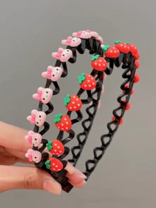 1个发圈造型工具，防滑可爱卡通发夹发饰 - 彩色 - 查看 5