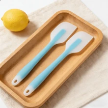 Professional Grade Silicone Spatula, Heat Resistant Up To 450°F, Commercial Kitchen Non-Stick Flip Spatula, Seamless Scraper Suitable For Baking/Cooking, Dishwasher , 2/4 Pcs Set (Mint Blue) - Baby Blue - View 6