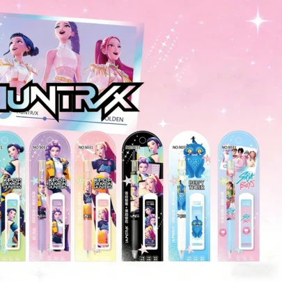 1支可爱图案自动铅笔，书写流畅，适合学生和专业人士作为办公和学校文具使用。