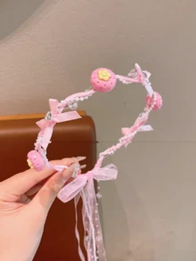 1件夏季清新水果格子发箍，超柔软甜美蝴蝶结格子发带，时尚编织发箍 - 彩色 - 查看 7