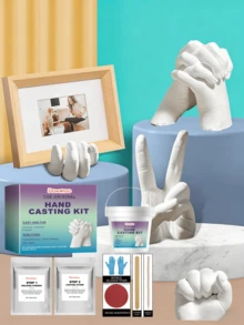 DIY Hand Molding Kit, Clone Powder 3D Hand Model Powder Hand Print DIY Souvenir Hand Molding Set - Multicolor - View 11