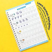 16-Page German Handwriting Practice Workbook, Suitable For Practicing Cursive Fonts, Learning German Alphabet, German Calligraphy Copybook, Writing Tracing Book, Lined Notebook, Groove Book - A - View 5