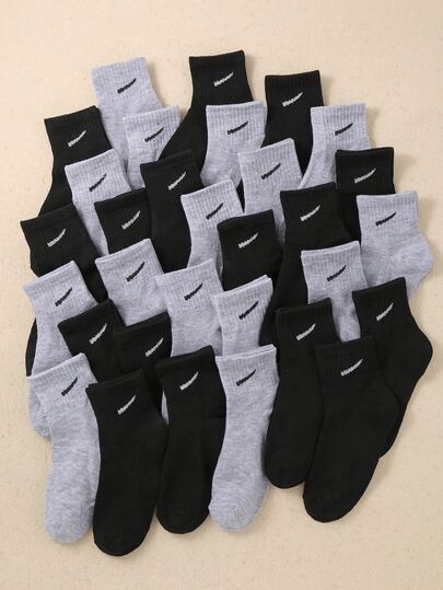 20 Pairs Of Men's And Women's Ankle Socks, Mid-Calf Socks, Striped/Lined Athletic Socks, Suitable For Everyday Wear, Unisex, Breathable, Soft And Comfortable