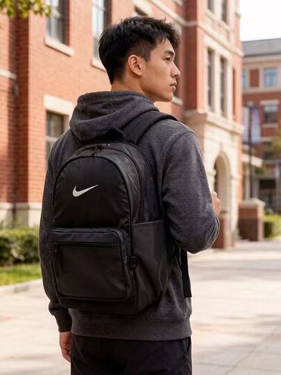  NIKE 耐吉中性運動雙肩包 黑色