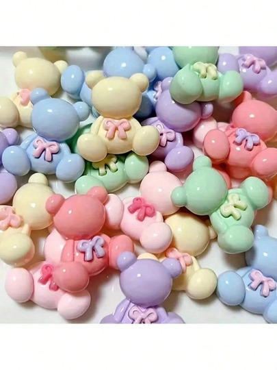 5/10/20pieces Vivid Bear Bow Beads For DIY Jewelry Necklace Bracelet Earrings Crafting