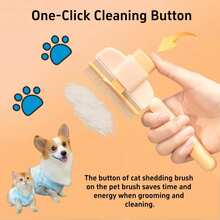 1 PC Pet Supplies Small Pet Bathing And Grooming Tools Small Animal Comb Self-Cleaning Pet Grooming Comb For Cats And Dogs Flea Removal, Fine-Toothed Brush - View 3