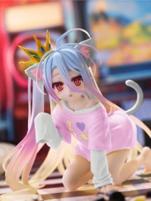 1个动漫角色性感美少女手办，可摆放在卧室、客厅、电脑桌等处，动漫周边商品，女仆装猫耳袖套，白色皇冠，收藏级手办 - 彩色 - 查看 1