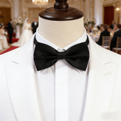 1pc Adjustable Bow Tie, Classic Formal Tuxedo Bow Tie For Men, Solid Color Bow Tie For Wedding, Party