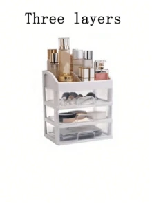 Transparent Drawer-Style Multi-Layer Makeup Organizer Box, Classified Shelves, Makeup, Jewelry, Nail Polish, Desktop Sundries Storage - Transparent - View 12