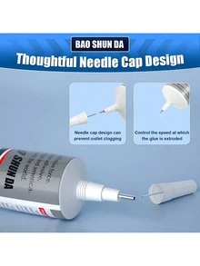 3 lọ keo dán đá giả kim cương trong suốt B7000 dung tích 15ml/25ml/50ml/110ml, keo dán hạt đá và đá quý B-7000 siêu dính, có đầu nhỏ giọt chính xác, khô nhanh, bóng mượt, dùng để làm trang sức, giày dép, đồ thủ công DIY. - Nhiều màu - Xem 4
