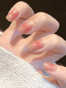 Semi Cured Gel Nail Strips, 20Pcs Long Lasting Salon Quality Wraps, Easy Apply & Remove Gel Nail Stickers With UV Light - Camel - View 6