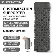 Inflatable Camping Mat, Ultra-Lightweight Portable Air Mattress, Foldable Sleeping Pad, Moisture-Proof Picnic Mat, Christmas Overnight Guest Air Bed, Car Inflatable Mattress - Multicolor - View 7