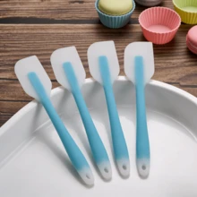 8.2 Inch Mini Silicone Spatula, 450°F Heat Resistant Flexible Scraper, Non-Stick Flip Turner For Precise Baking/Spreading/Mixing, Dishwasher Kitchen Tool (Pink/Mint Blue) [2/4 Pcs Set] - Pink - View 7