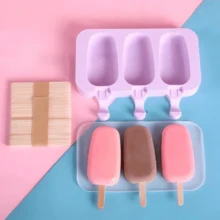 硅胶冰淇淋模具 - 适用于制作泰迪熊冰淇淋棒、冰块、冰棍、冰块和奶酪棒 - 彩色 - 查看 6