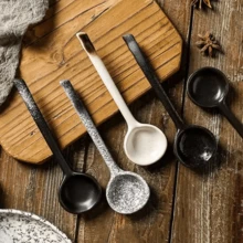 1 chiếc muỗng múc canh bằng gốm lớn, cán dài, chịu nhiệt, muỗng canh lớn sáng tạo. - Nhiều màu - Xem 3