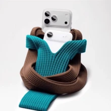 Túi đeo chéo đựng điện thoại dệt kim - Túi đựng điện thoại dệt tối giản với dây đeo có thể điều chỉnh, phù hợp cho cả nam và nữ. - Nhiều màu - Xem 6