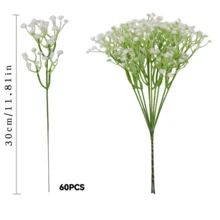 180pcs White Star Flowers, Artificial Bouquet, Suitable For Home Decoration, Tabletop Decoration, DIY Flower Arrangement, Decoration For Weddings And Festival Parties, Indoor And Outdoor Garden Decoration, Weddings, Parties And Room Decoration. - White - View 10