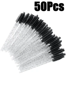 300/200/100支装一次性睫毛膏刷，水晶眉刷（适用于睫毛嫁接），黑色睫毛刷（带收纳盒），眉刷，眼影刷，螺旋刷，赠品 - 黑色 - 查看 10