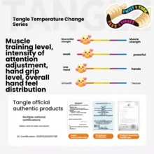 Tangle官方正品扭扭玩具 - 温度变化系列、云朵系列、弹珠系列、梦幻石系列、金属系列、纹理系列、减压玩具，适用于多动症患者专注力训练的指尖玩具 - 彩色 - 查看 8