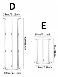 Bình hoa acrylic cao, trang trí trung tâm bàn tiệc cưới, chân đế trong suốt thanh lịch với hoa cẩm tú cầu nhân tạo, thích hợp cho bàn tiệc cưới và trang trí nhà cửa. - trong suốt - Xem 4