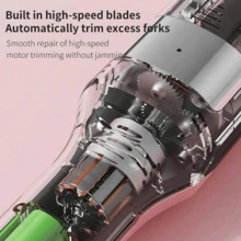 1 Peça Cortador de Cabelo Elétrico Recarregável por USB AutoPro para Mulheres - Aparador de Cabelo Elétrico Sem Fio para Casa, Controle Automático de Velocidade, Lâminas de Alto Desempenho, Baixo Ruído, Conjunto de Beleza para Casa, Presente Ideal para Férias - Multicolorido - Visão 3