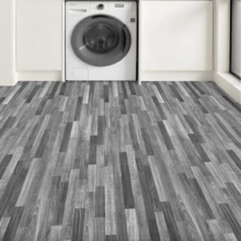 1 Roll, Brand New Self-Adhesive Floor Sticker, Gray Retro Texture, Peel And Stick, Customizable, Suitable For Home Decor, Room, Floor, Wall Wallpaper - Light Gray - View 5
