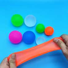 Pelota de apretón colorida: Juguete de goma de rebote lento y suave - Adecuado para escritorio de oficina, coleccionistas, cumpleaños, vacaciones, regalos de Navidad, adecuado para cualquier ocasión - Multicolor - Ver 2