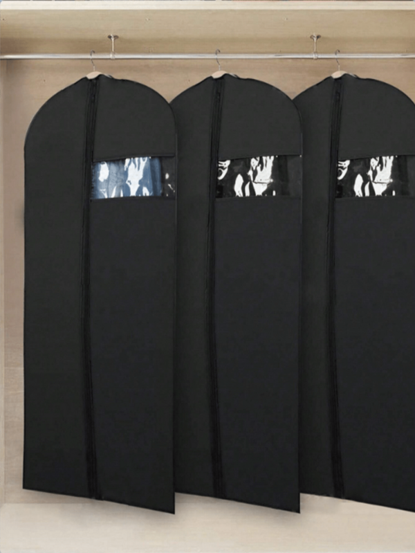 5 pièces/1 pièce Housse anti-poussière pour portant à vêtements dans le salon, la chambre à coucher. Sac de rangement en PEVA tridimensionnel, dépoli, sans odeur pour vêtements, manteaux, vestes, robes. Housse de protection épaisse, transparente, avec fermeture éclair, imperméable, anti-poussière et anti-humidité.