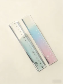 1pc Random Minimalist Ruler, Suitable For Back To School, Learning Supplies, Office Supplies, Christmas Gift - one-size - View 5