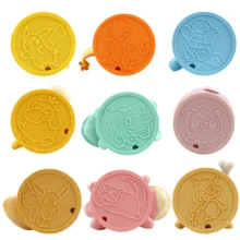 pokemon 6件正版Seal系列動物毛絨玩具，伊布、呆呆獸、Karara 動漫角色桌面裝飾模型娃娃收藏品，原裝盒裝 - 彩色 - 查看 6